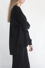 Oversized Knit Sweater - Black