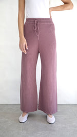 Knit Flare Sweatpants - Berry Nude