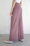 Knit Flare Sweatpants - Berry Nude