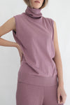 Sleeveless Knit Top - Berry Nude