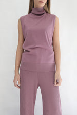 Sleeveless Knit Top - Berry Nude