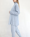 Oversized Knit Cardigan - Blue Fog