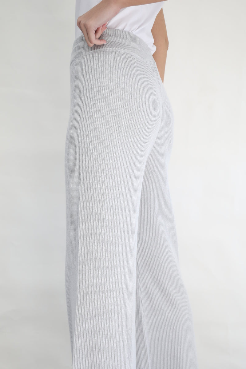 Knit Flare Sweatpants - Cloud