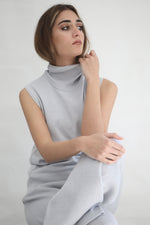 Sleeveless Knit Top - Cloud