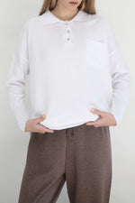 Knit Polo Shirt - White