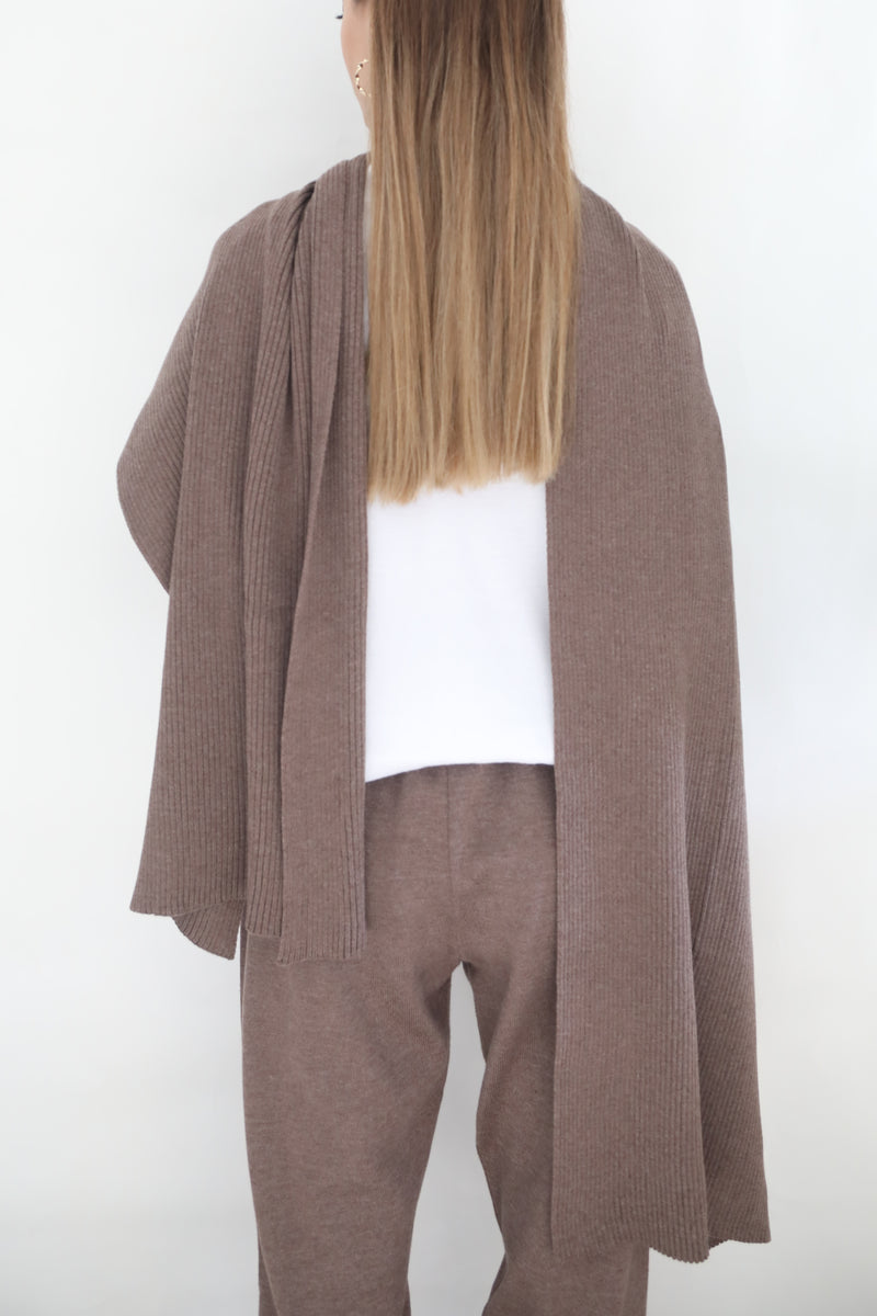 Knit Scarf - Heather Wood