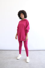 Ribbed Leggings - Sangria
