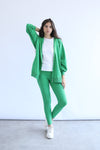 Ribbed Leggings - Forest