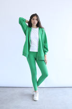 Ribbed Leggings - Forest