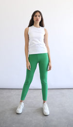 Ribbed Leggings - Forest