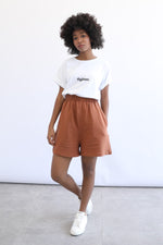 Basic Highwaist Shorts - Espresso