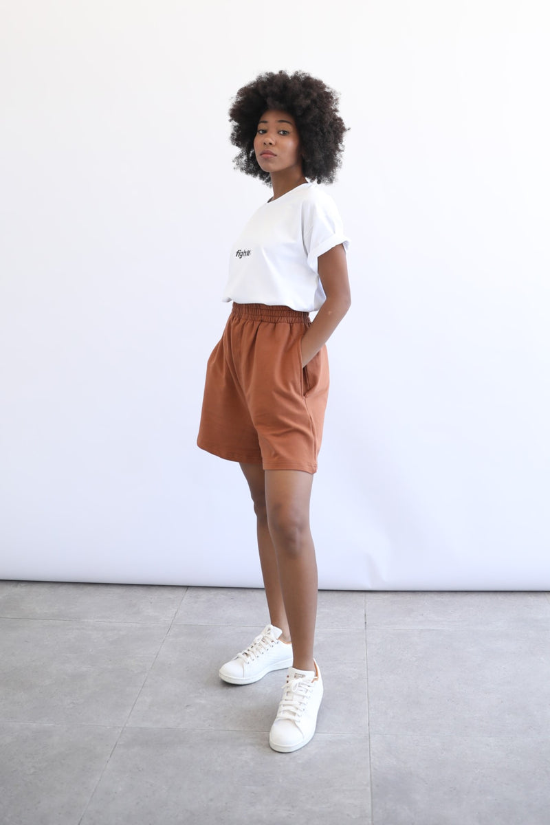 Basic Highwaist Shorts - Espresso