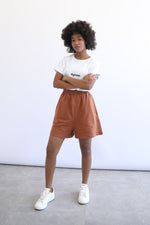 Basic Highwaist Shorts - Espresso