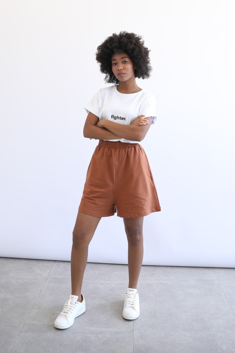 Basic Highwaist Shorts - Espresso