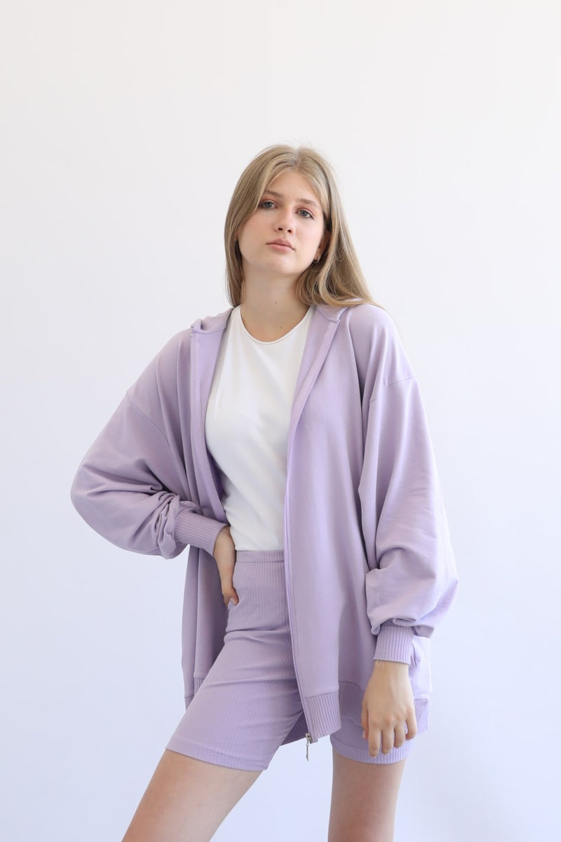 Ribbed Shorts - Lavender