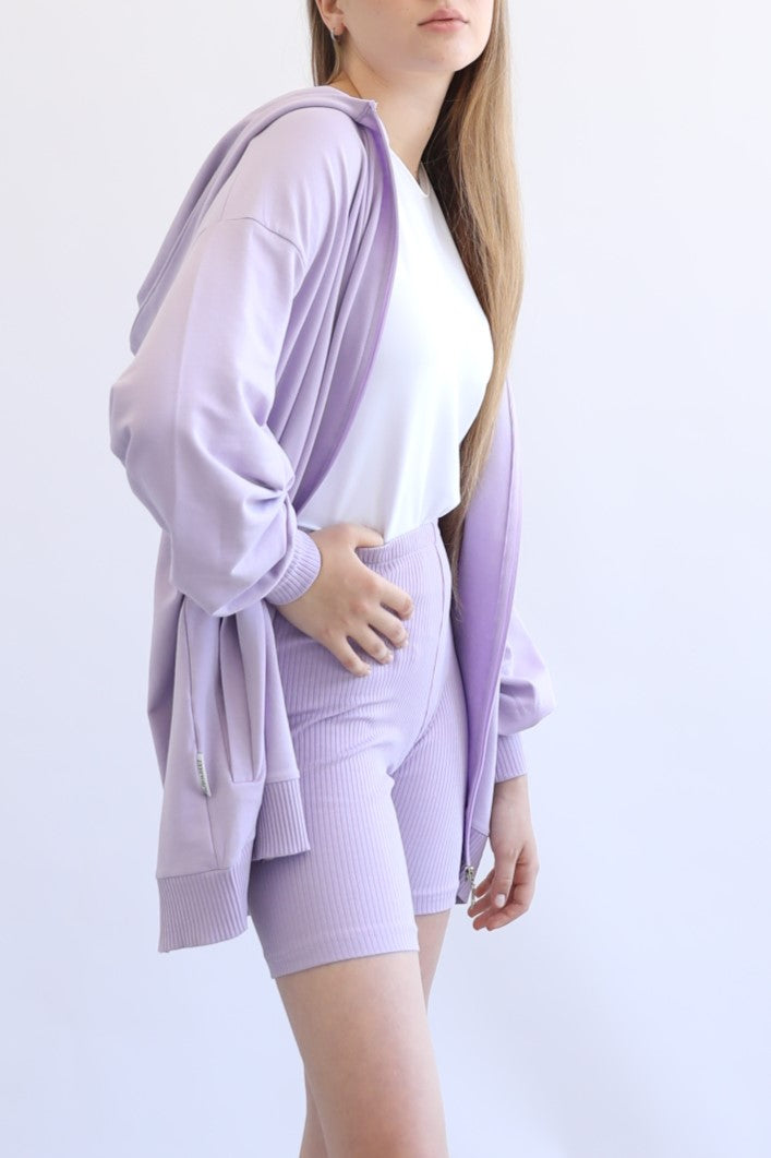 Ribbed Shorts - Lavender