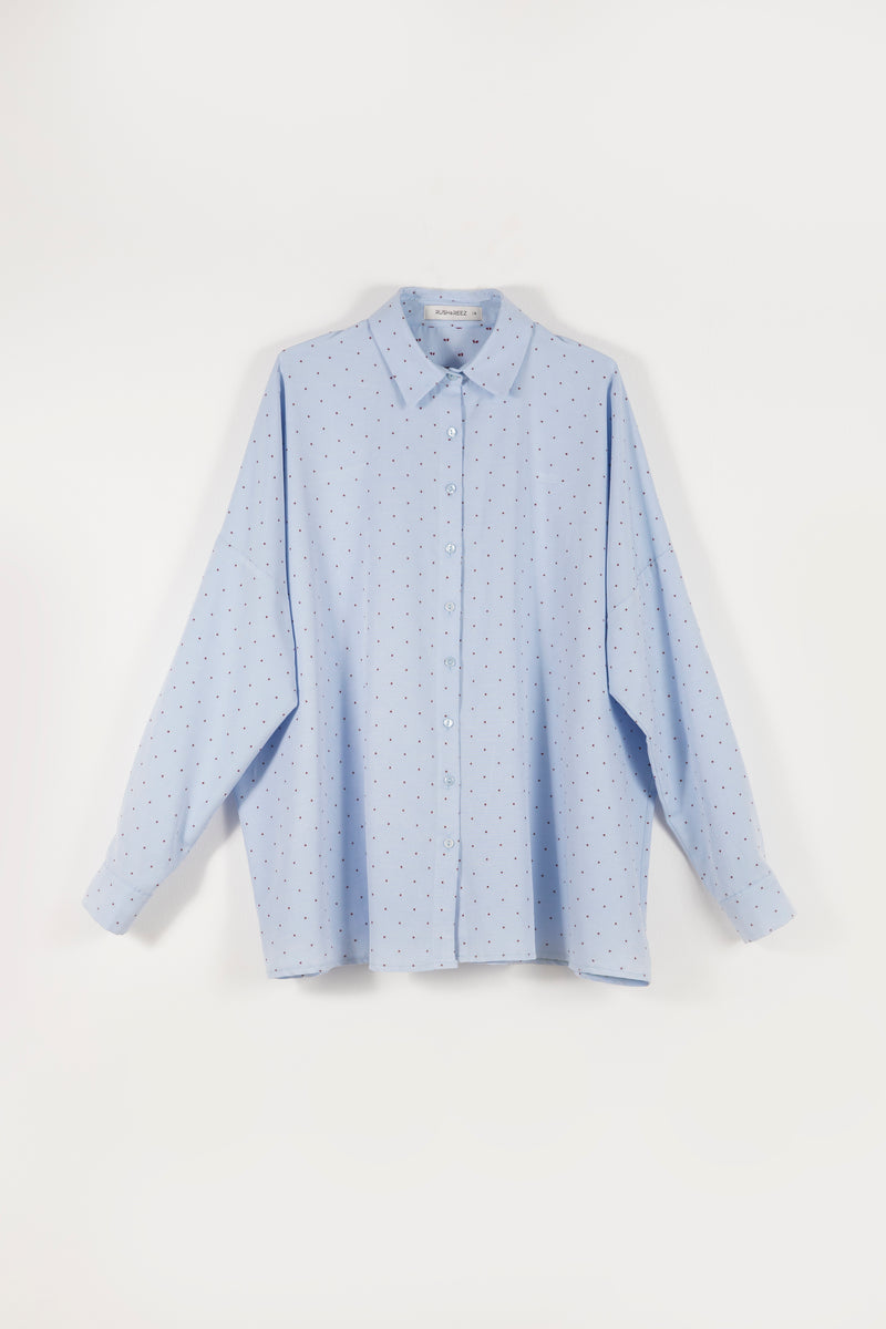 Boyfriend Shirt - Blue Pattern