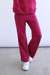 Light Flare Sweatpants - Sangria