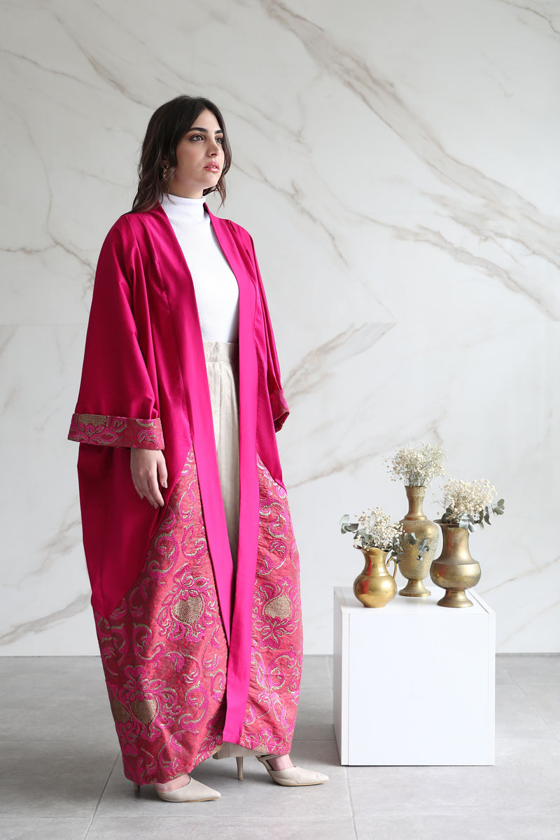 Embellished Pink Kaftan