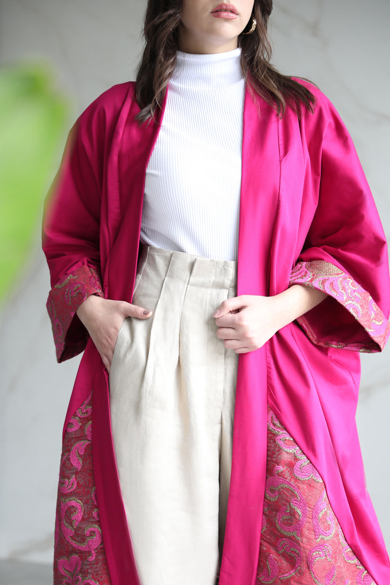 Embellished Pink Kaftan