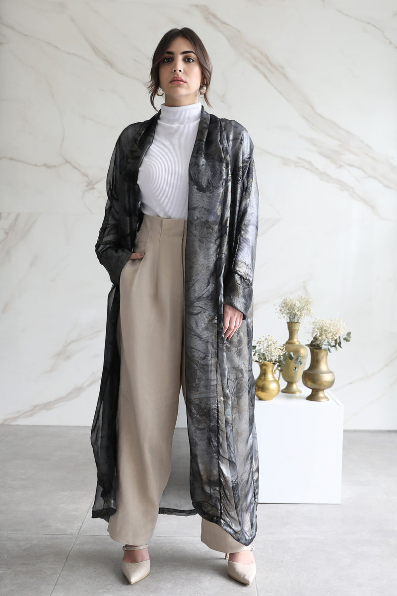Black Sheer Abaya