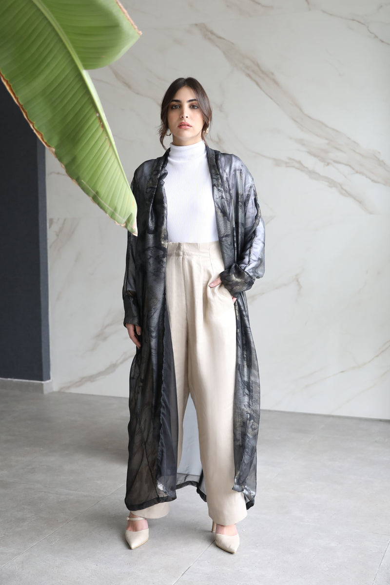 Black Sheer Abaya