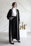 Black Glitter Crepe Abaya
