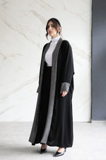 Black Glitter Crepe Abaya