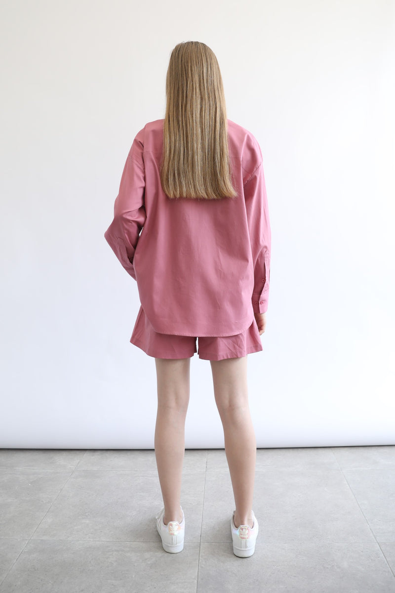 Basic Poplin Shirt - Peony