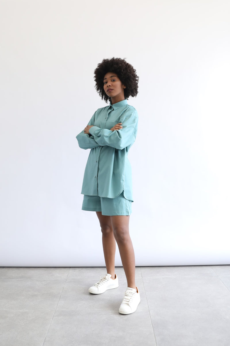 Basic Poplin Shorts - Dolphin