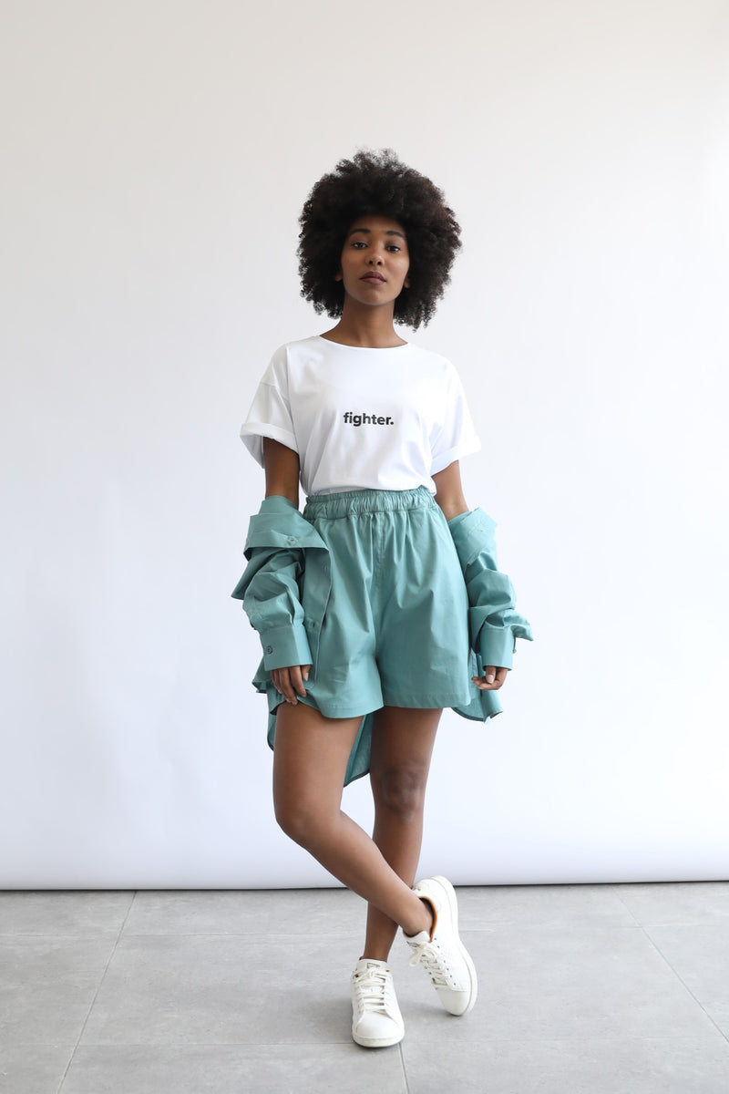 Basic Poplin Shorts - Dolphin