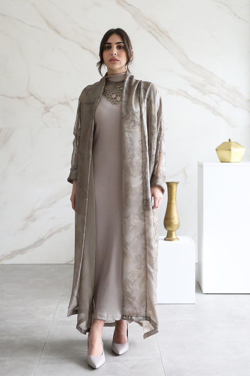 Taupe Sheer Abaya