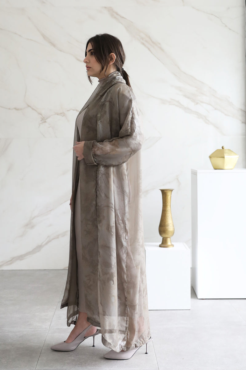 Taupe Sheer Abaya