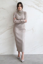 Maxi Ribbed Dress - Taupe