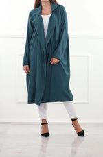 Oversized Teal Woolen Coat