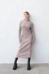 Maxi Ribbed Dress - Taupe