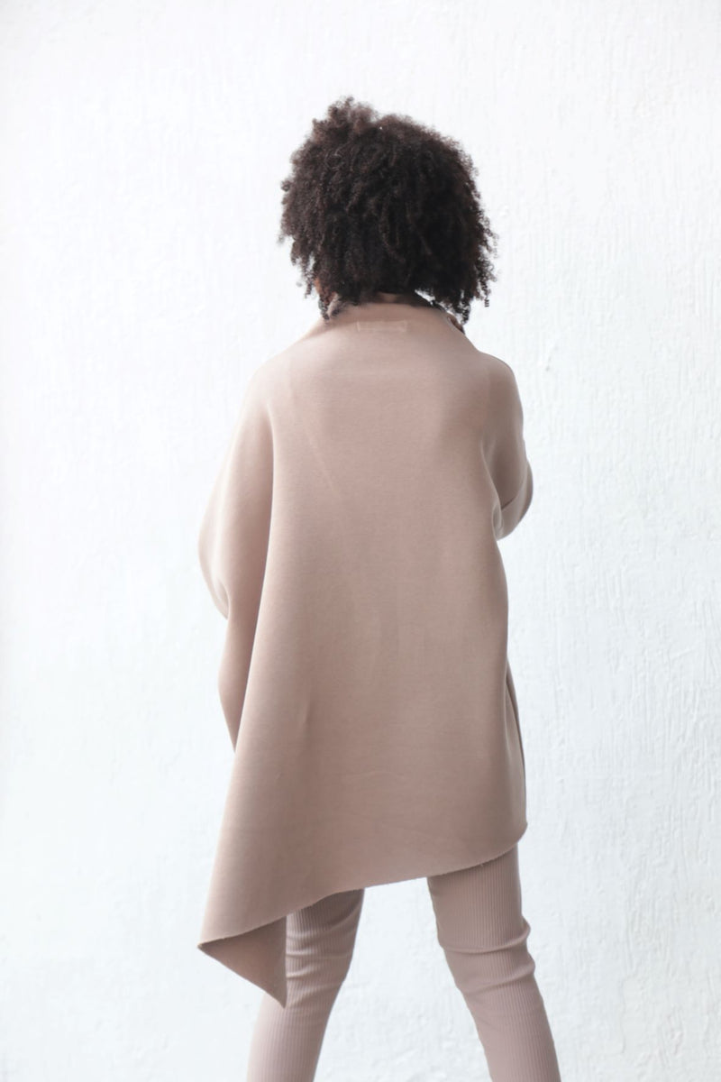 Taupe Meem Asymmetric Top