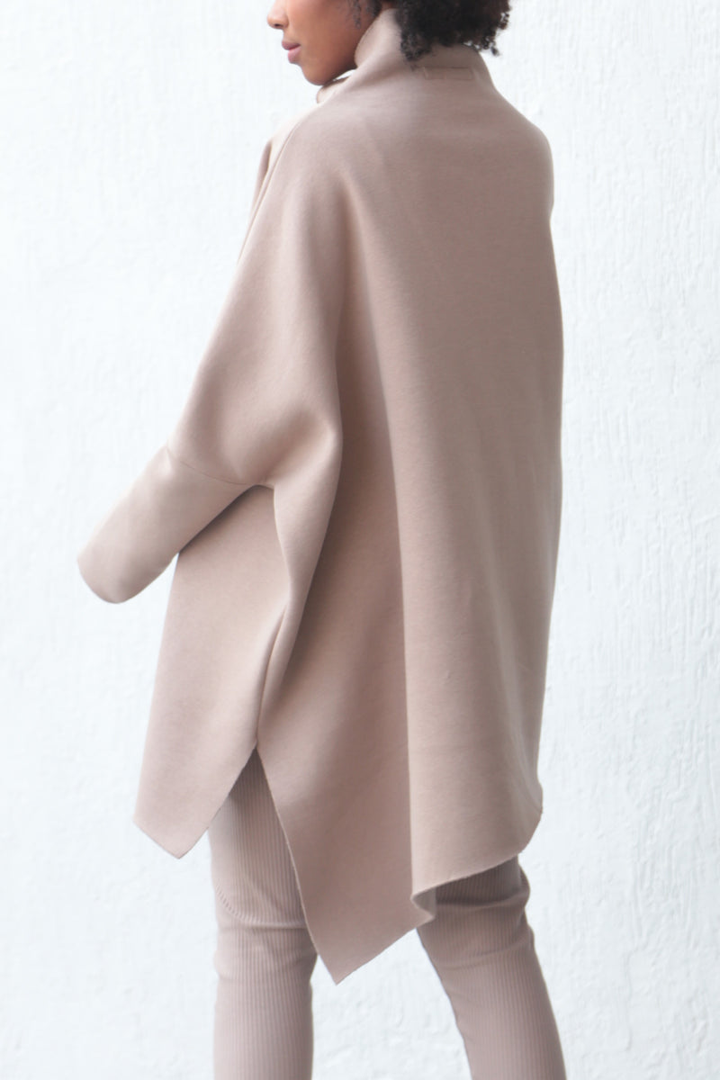 Taupe Meem Asymmetric Top