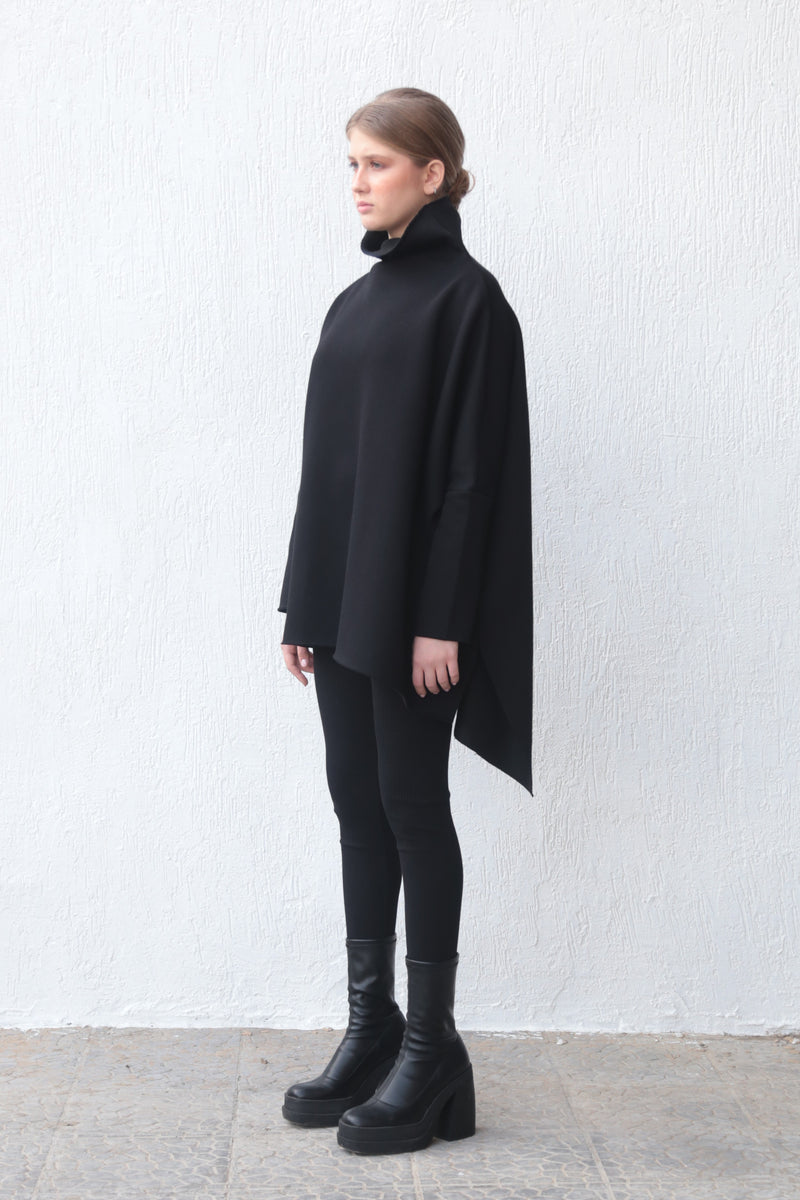 Black Meem Asymmetric Top