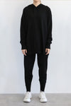 Hoodie Knit Co-ord Set - Black