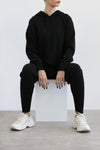 Hoodie Knit Co-ord Set - Black