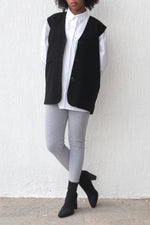 Ribbed Leggings - Heather Grey