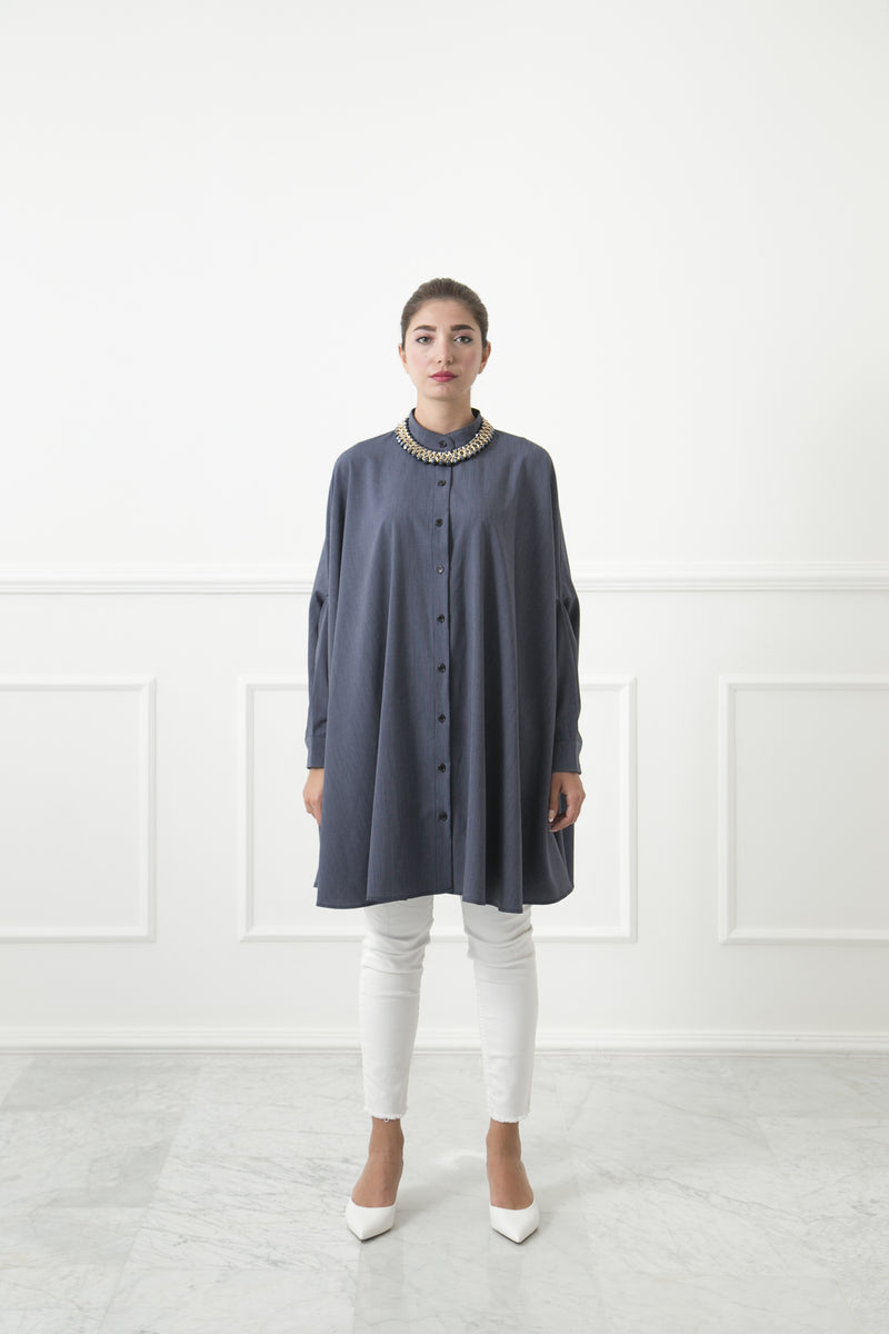 Navy Phantom Shirtdress