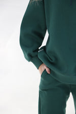 Heavy Zipper Sweatshirt - Emerald
