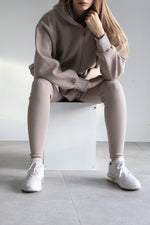 Heavy Zip-Up Hoodie - Taupe