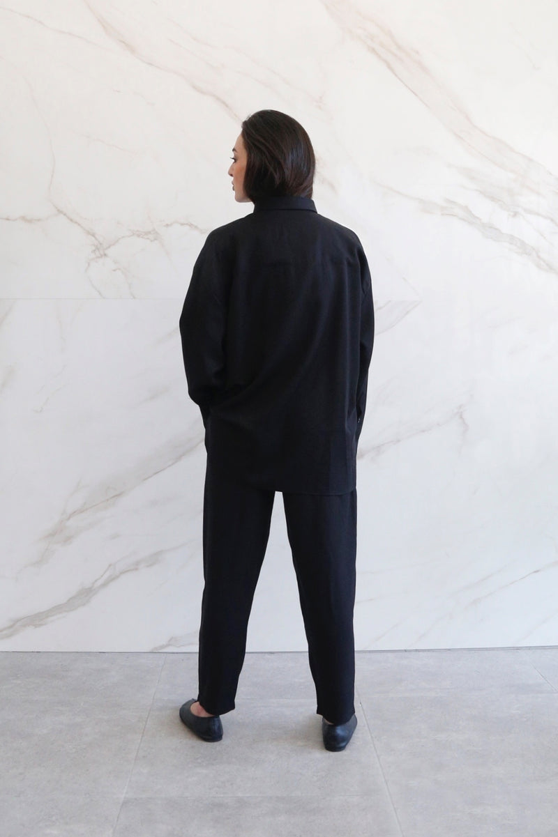Relaxed Lyocell Coord Set - Black