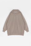 Heavy Zip-Up Hoodie - Taupe