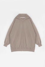 Heavy Zip-Up Hoodie - Taupe