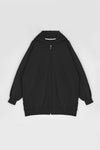 Heavy Zip-Up Hoodie - Black