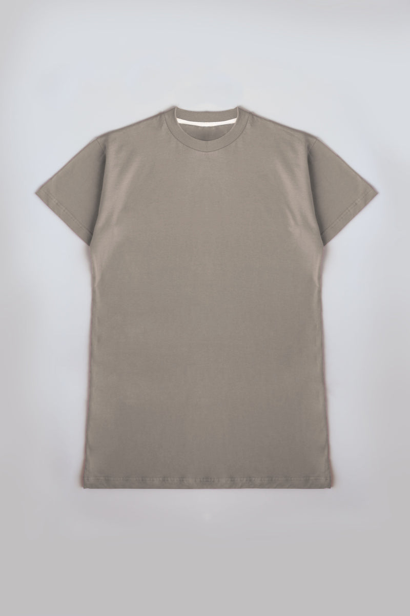 Oversized Cotton T-shirt - Taupe